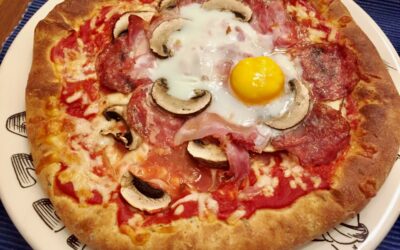 Pizza aus Hefeteig