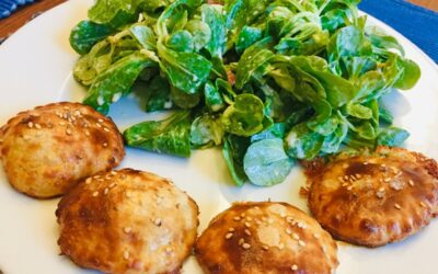 Fathead Bites mit Feldsalat