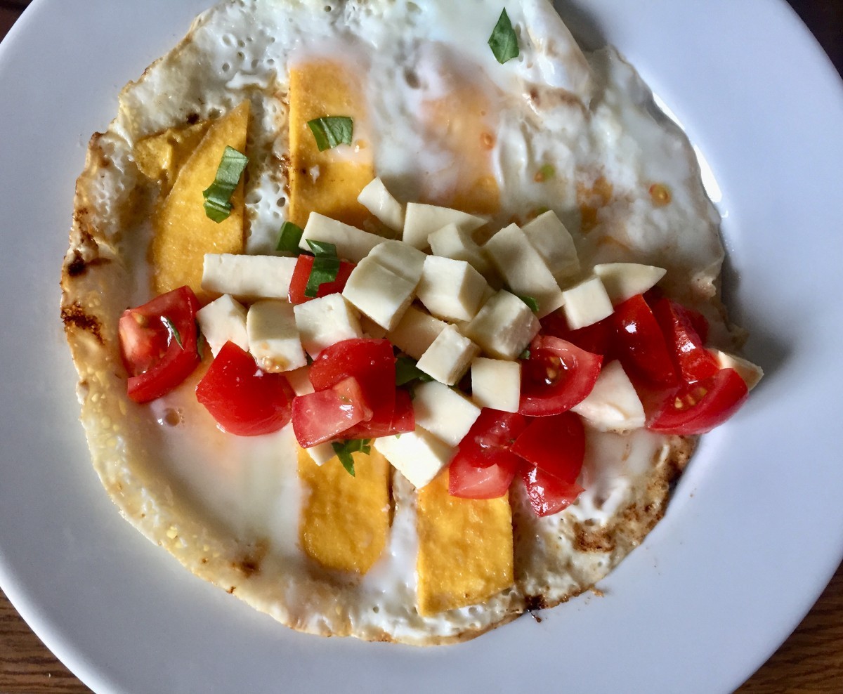 gestreiftes Omelette