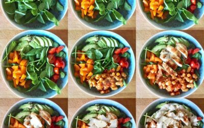 Babyspinat und Hühnchen Bowl
