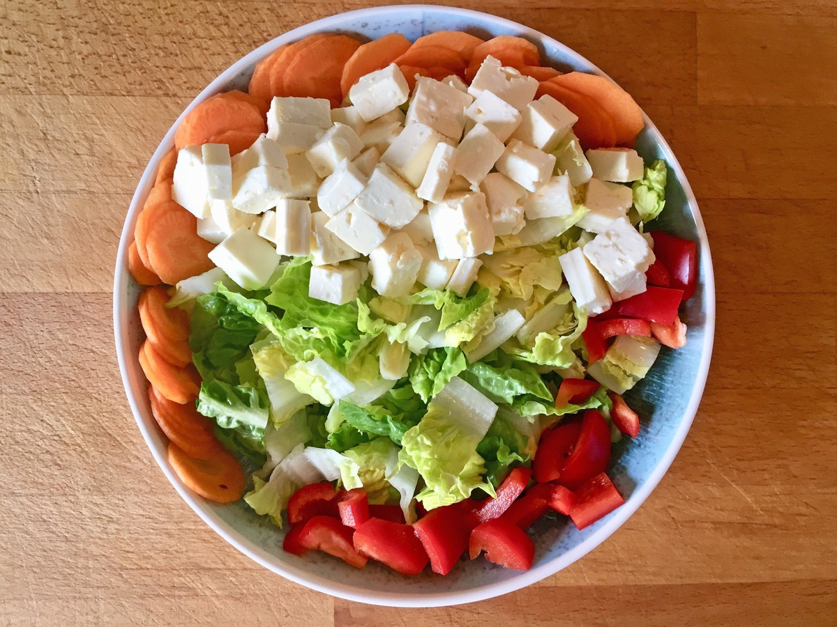 Salat Bowl mit Hühnchen