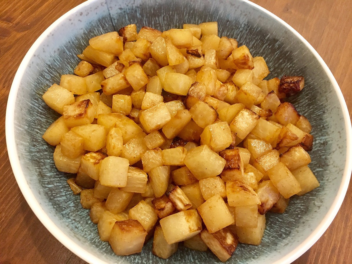 Falsche Bratkartoffeln - Kohlrabi