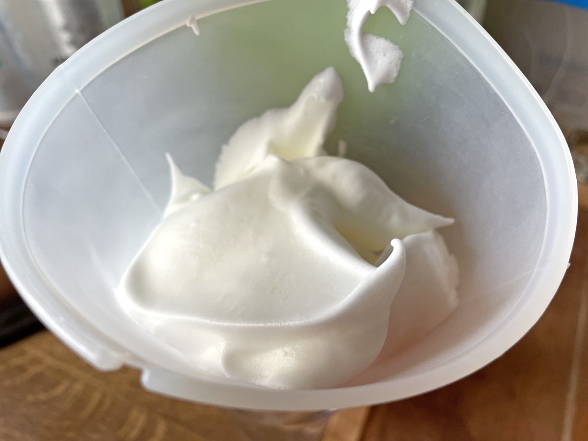 Frozen Joghurt mit Brombeeren und Karamell